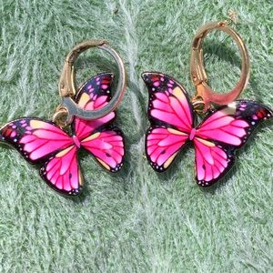 Graphic butterfly earrings